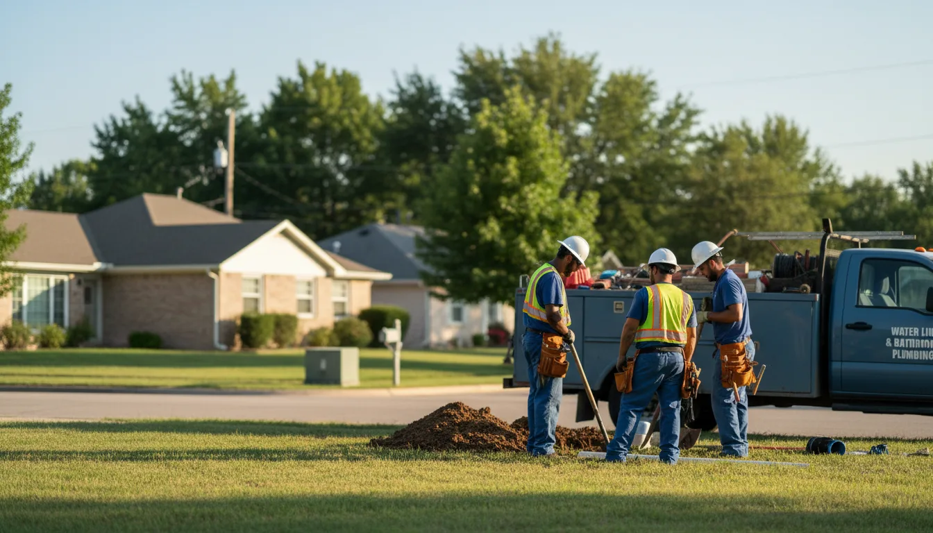 Residential water line and bathroom plumbing service in Lancaster, VA